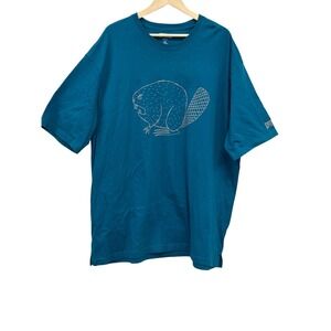 Duluth Trading Co Mens Blue Longtail T Relaxed Fit Short Sleeve T-Shirt Size 2XL